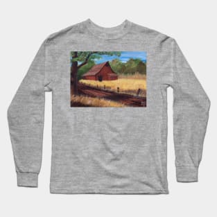 Red Country Barn Long Sleeve T-Shirt